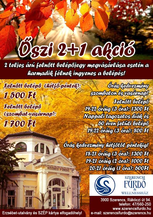 Őszi akciók a fürdőben Őszi akciók a fürdőben